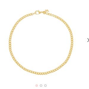 Adina Eden Cuban Gold Anklet
